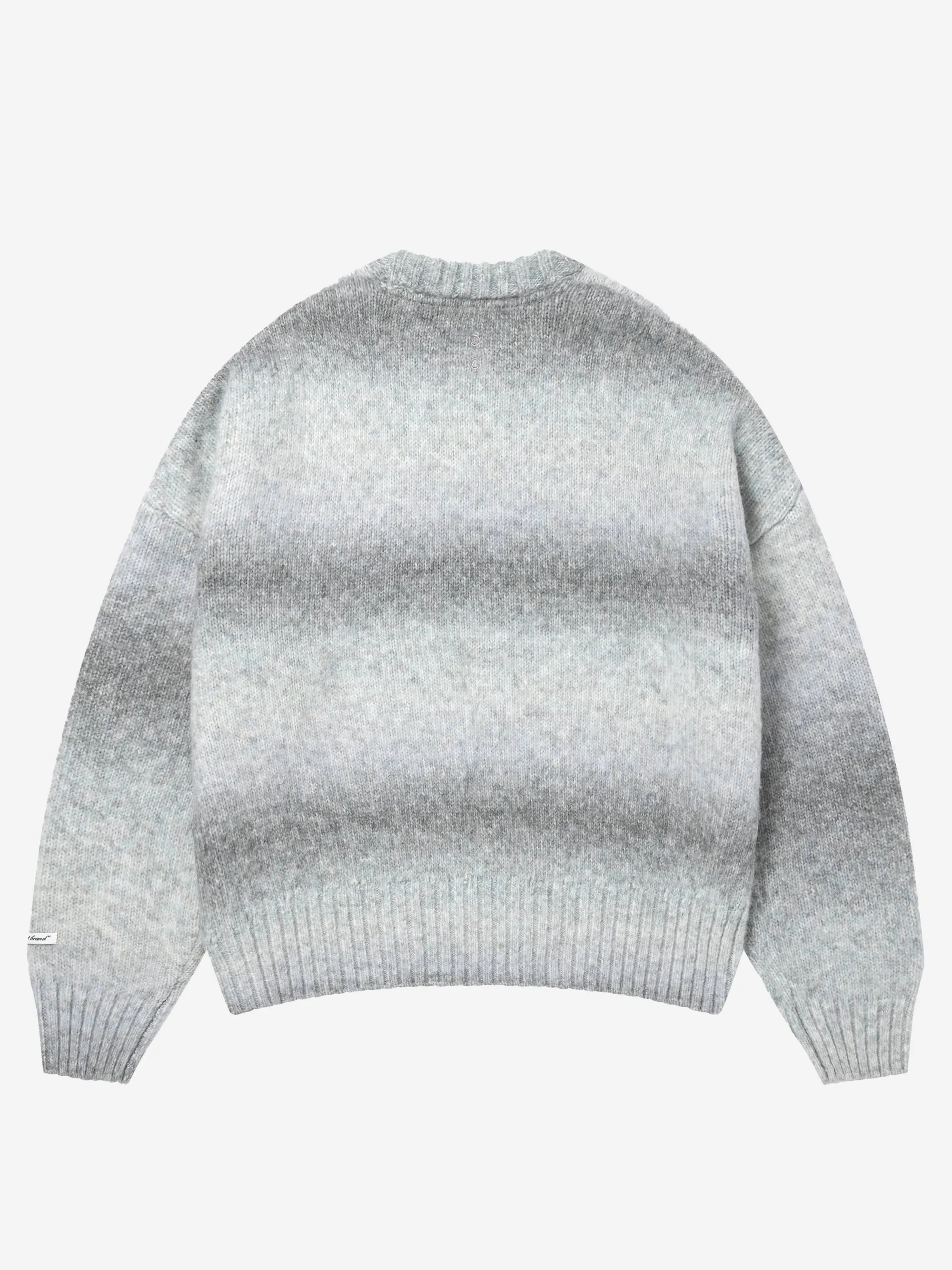 about:blank Ombre Brushed Crewneck Jumper - Grey/Blue