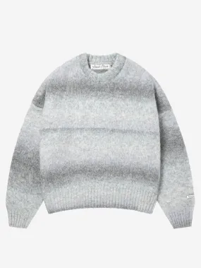 about:blank Ombre Brushed Crewneck Jumper - Grey/Blue