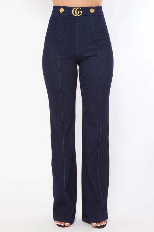 High Waist Denim Stretch Fashion Jean Pants