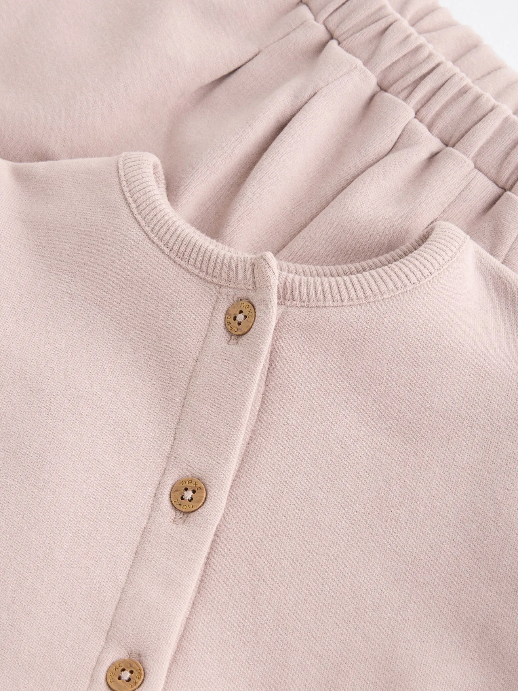 Mauve Purple Frill Hem Baby Sweat Jumper & Trousers Set