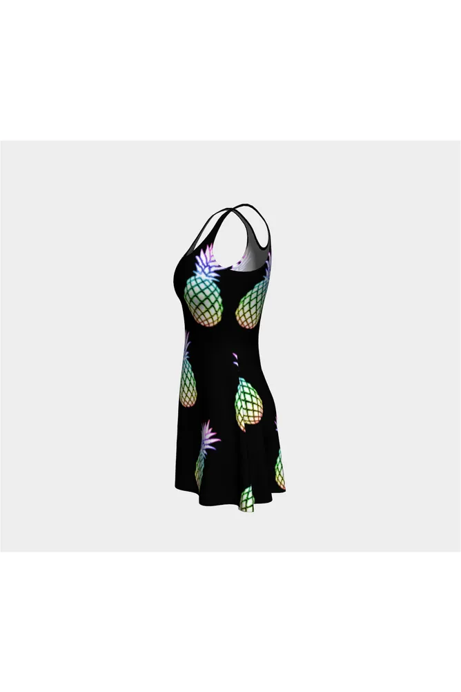 Pineapple Midnight Flare Dress