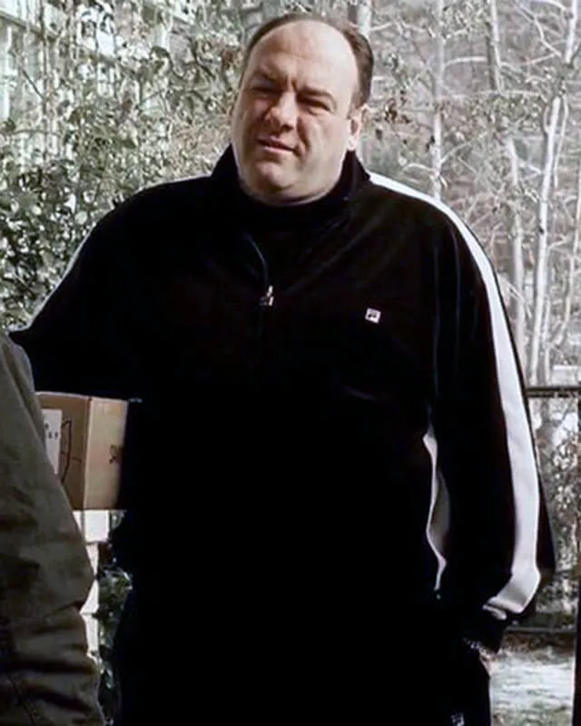 Tony Soprano Black Tracksuit Jacket Comfortable Velvet Zipper Tracksuit Top