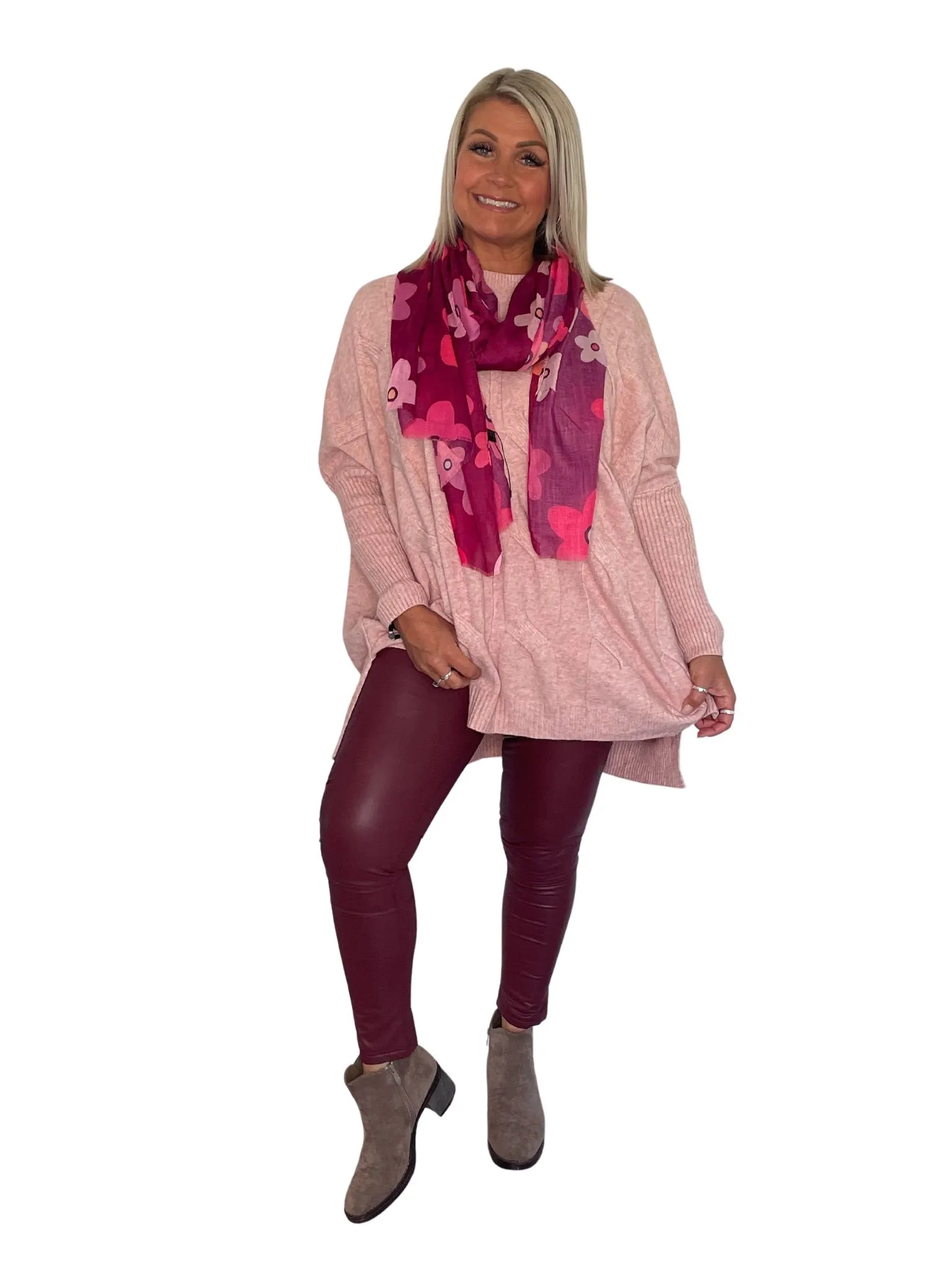 Valencia One Size Leather Look Leggings