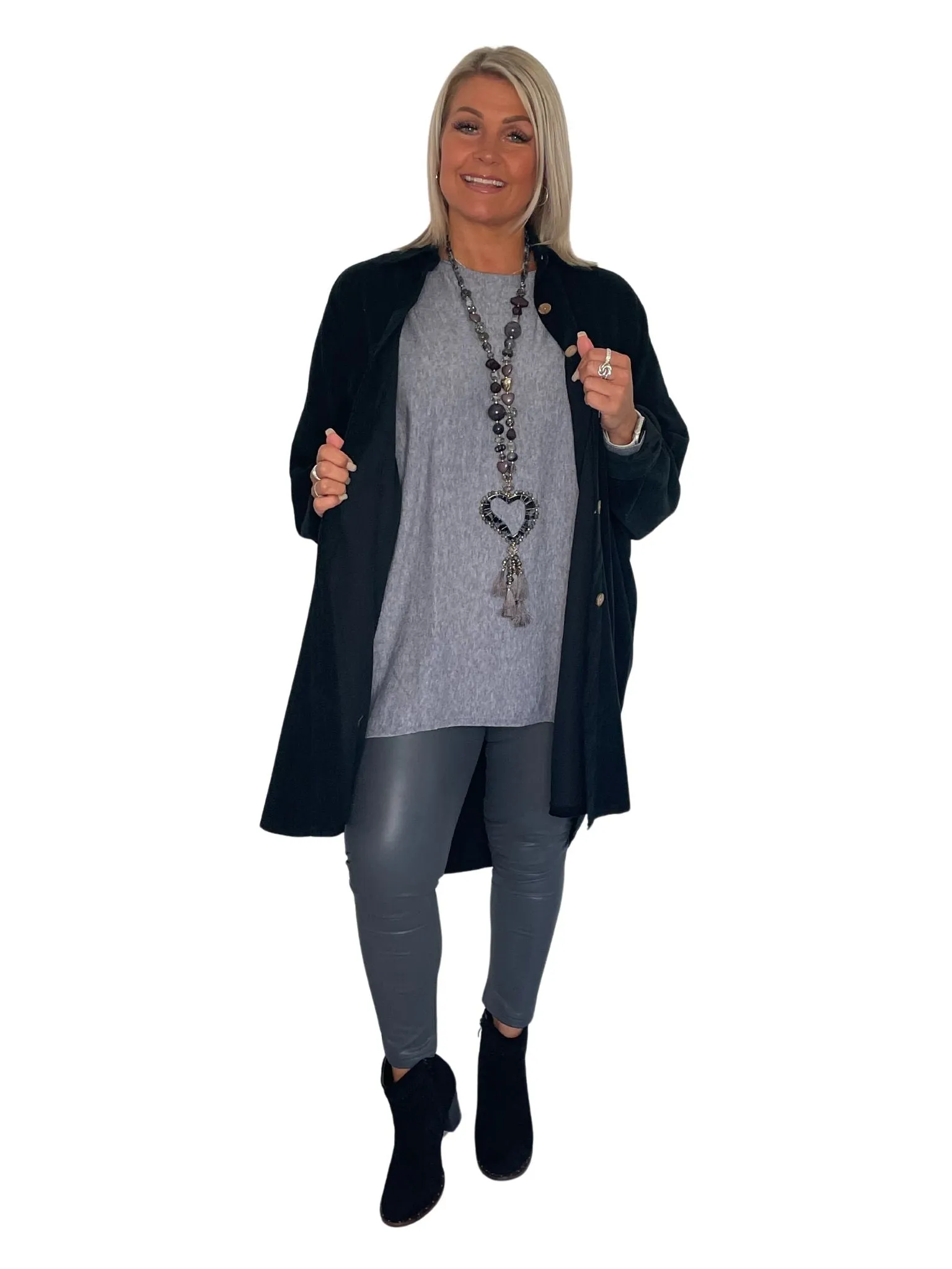 Valencia One Size Leather Look Leggings